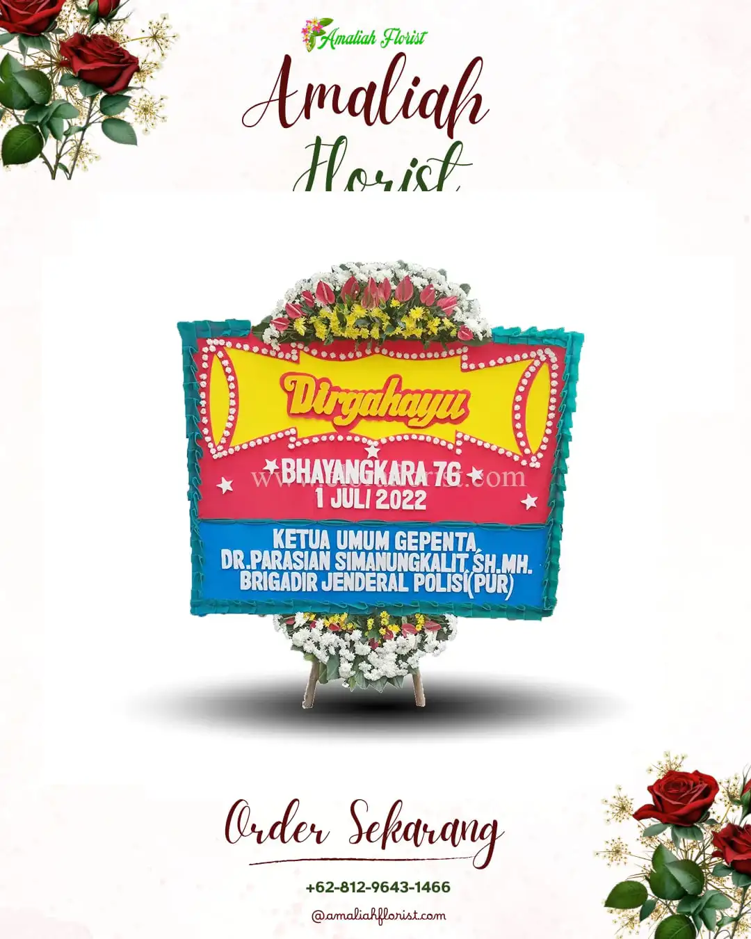 Papan Bunga HUT Ulang Tahun Paledang